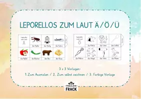 Vorschau - Arbeitsblätter - Leporellos Ä Ö Ü - 9 Vorlagen - Seite 1