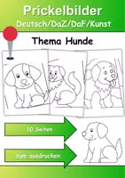 Vorschau - Mal- und Bastelvorlagen - Prickelbilder / Fensterbilder Thema Hunde - Grundschule - Bastelvorlagen - Deckblatt