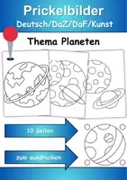 Vorschau - Mal- und Bastelvorlagen - Prickelbilder / Fensterbilder PAKET Thema Planeten - Grundschule - Bastelvorlagen - Seite 1