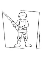 Vorschau - Mal- und Bastelvorlagen - Prickelbilder / Fensterbilder Thema Soldaten - Grundschule - Bastelvorlagen - Seite 1