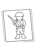 Vorschau - Mal- und Bastelvorlagen - Prickelbilder / Fensterbilder Thema Soldaten - Grundschule - Bastelvorlagen - Seite 2