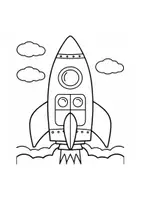 Vorschau - Mal- und Bastelvorlagen - Ausmalbilder Thema Raketen - Grundschule - Bastelvorlagen - Seite 1