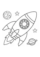 Vorschau - Mal- und Bastelvorlagen - Ausmalbilder Thema Raketen - Grundschule - Bastelvorlagen - Seite 3