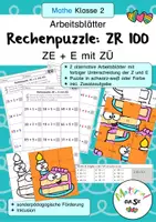 Vorschau - Arbeitsblätter - Materialpaket: Rechenpuzzles ZR 100 mit ZÜ - Seite 1