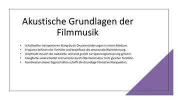 Vorschau - Präsentationen/Tafelbilder - Akustische Grundlagen der Filmmusik - Präsentation - Seite 1