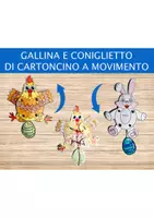 anteprima - Materiale interattivo - 🐰Coniglietto e Gallina a Movimento – Un Lavoretto di Pasqua che Prende Vita - Pagina 1