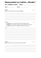 Vorschau - Klassenarbeiten - Klassenarbeit zur Lektüre / zum Film "Wunder" + Differenzierung - Seite 2