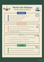 Vorschau - Arbeitsblätter - Work-Life-Balance - Umfrage, Wortschatz und Leseverständnis - Deckblatt