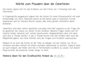 Vorschau - Mal- und Bastelvorlagen - Osterferien erzählen Erzählwürfel - Seite 1