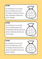 Vista previa - Tarjetas / Manipulativos - PROBABILIDAD: CONCEPTOS DE POSIBLE, IMPOSIBLE Y SEGURO - página 3