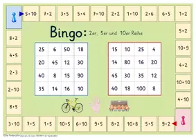 Vorschau - Stationenlernen - Einmaleins-Bingos gemischte Reihen - Seite 1