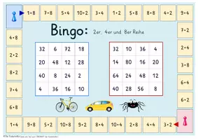 Vorschau - Stationenlernen - Einmaleins-Bingos gemischte Reihen - Seite 2