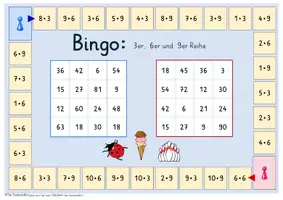 Vorschau - Stationenlernen - Einmaleins-Bingos gemischte Reihen - Seite 3