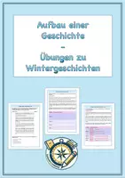 Vorschau - Arbeitsblätter - Aufbau einer Geschichte_Übungen zu Wintergeschichten - Deckblatt