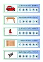 Vista previa - Juegos / Gamificación - LLETRA INTRUSA. DETECTAR-LA DINS EL NOM DE LES COSES - página 1