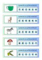 Vista previa - Juegos / Gamificación - LLETRA INTRUSA. DETECTAR-LA DINS EL NOM DE LES COSES - página 2