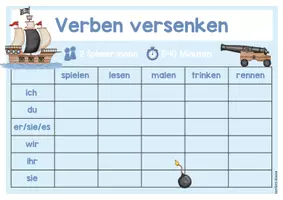 Vorschau - Spiele - Verben versenken – Spiel für die Freiarbeit - Seite 3