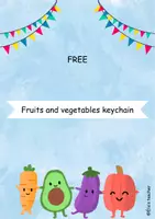 Vista previa - Tarjetas / Manipulativos - Fruits and vegetables keychain - Portada