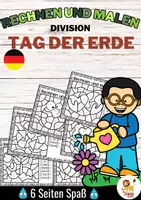 Vorschau - Arbeitsblätter - Rechen-Mal-Blätter - Division (Tag der Erde) - Deckblatt