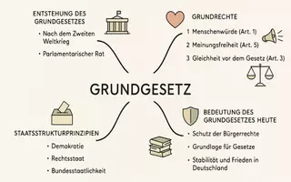 Vorschau - Arbeitsblätter - Lernposter + Arbeitsblatt "Grundgesetz" + Onlineübung & MP3 + Mindmap + Infografiken - Seite 3