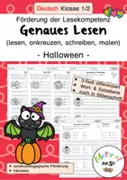 Vorschau - Arbeitsblätter - Genaues Lesen, Lesekompetenz fördern: Halloween - Deckblatt