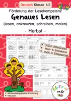 Vorschau - Arbeitsblätter - Genaues Lesen, Lesekompetenz fördern: Herbst - Deckblatt