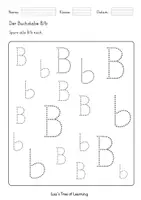 Vorschau - Mal- und Bastelvorlagen - Deutsch: Buchstabeneinführung B Grundschrift - Seite 3