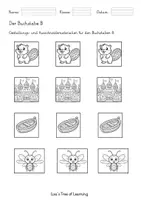 Vorschau - Arbeitsblätter - Deutsch: Buchstabeneinführung B Freebie - Seite 3