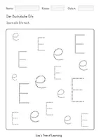 Vorschau - Arbeitsblätter - Deutsch: Buchstabeneinführung E Grundschrift - Seite 3