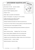Vorschau - Arbeitsblätter - Martin Luther: Steckbrief über Luther - Seite 2