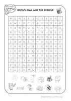 Προεπισκόπηση - Φύλλα εργασίας - Brown Owl and the Bee Hive - WORD SEARCH - Σελίδα 2