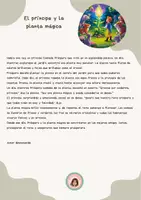 Vista previa - Hojas de trabajo - El príncipe y la planta mágica. Cuentos con pr y pl - Portada