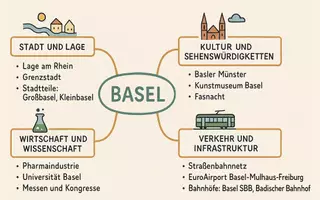 Vorschau - Arbeitsblätter - AB mit Fragen zum Thema "Basel" + Lösungsblatt + Mindmap + Infografik - Seite 3