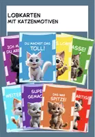 Vorschau - Bildkarten - Lobkarten mit Katzenmotiven - Deckblatt