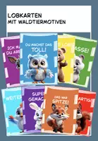 Vorschau - Bildkarten - Lobkarten mit Waldtiermotiven - Deckblatt