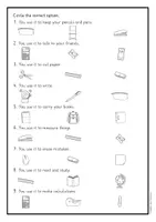 Προεπισκόπηση - Φύλλα εργασίας - Back to School - School objects posters and activities (English) /Επιστροφή στο σχολείο - Αφίσες και δραστηριότητες σχολικών αντικειμένων (Αγγλικά) - Σελίδα 1