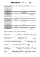 Vorschau - Arbeitsblätter - Pretérito Imperfecto Spanisch (mit Lösungen) - Deckblatt