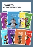 Vorschau - Bildkarten - Lobkarten mit Zootiermotiven - Deckblatt