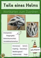 Vorschau - Bildkarten - Teile eines Fahrradhelms, Radfahrausbildung - Deckblatt