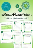 Vorschau - Arbeitsblätter - Glück - Akrostichon für den Glücksunterricht (kostenlos) - Deckblatt