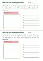 Vorschau - Arbeitsblätter - Tierische Eigenschaften – Einstieg in Fabeln - Deckblatt