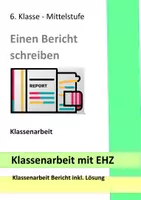 Vorschau - Klassenarbeiten - Klassenarbeit_Bericht_6. Klasse - Deckblatt
