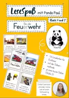 Vorschau - Fördermaterial/Inklusion - Bei der Feuerwehr, Lesekarten für Erstleser (Silbenmethode), Nr. 013 - Deckblatt