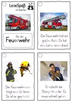 Vorschau - Fördermaterial/Inklusion - Bei der Feuerwehr, Lesekarten für Erstleser (Silbenmethode), Nr. 013 - Seite 1