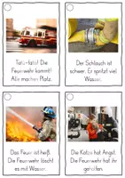 Vorschau - Fördermaterial/Inklusion - Bei der Feuerwehr, Lesekarten für Erstleser (Silbenmethode), Nr. 013 - Seite 2