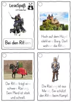 Vorschau - Fördermaterial/Inklusion - Bei den Rittern, Lesekarten für Erstleser (Silbenmethode), Nr. 17 - Seite 1