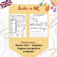 anteprima - Esercizi - Easter in United Kingdom - classe terza attività Pasqua - Pagina di copertina