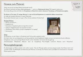 Vorschau - Stationenlernen - Einführung 1x1, Station: Such und bring mir, von der Addition zur Multiplikation, handlungsorientierte Einmaleins-Übung, - Seite 1