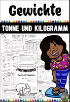 Vorschau - Arbeitsblätter - Gewichte (Tonne und Kilogramm) - Arbeitsblätter zu den Größen - Deckblatt