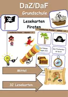 Vorschau - Arbeitsblätter - XXL Materialpaket Lesekarten/Bildkarten Einfach & Mittelschwer - Wortschatz Deutsch/DaZ/DaF (Ständig wachsend!) - Seite 1